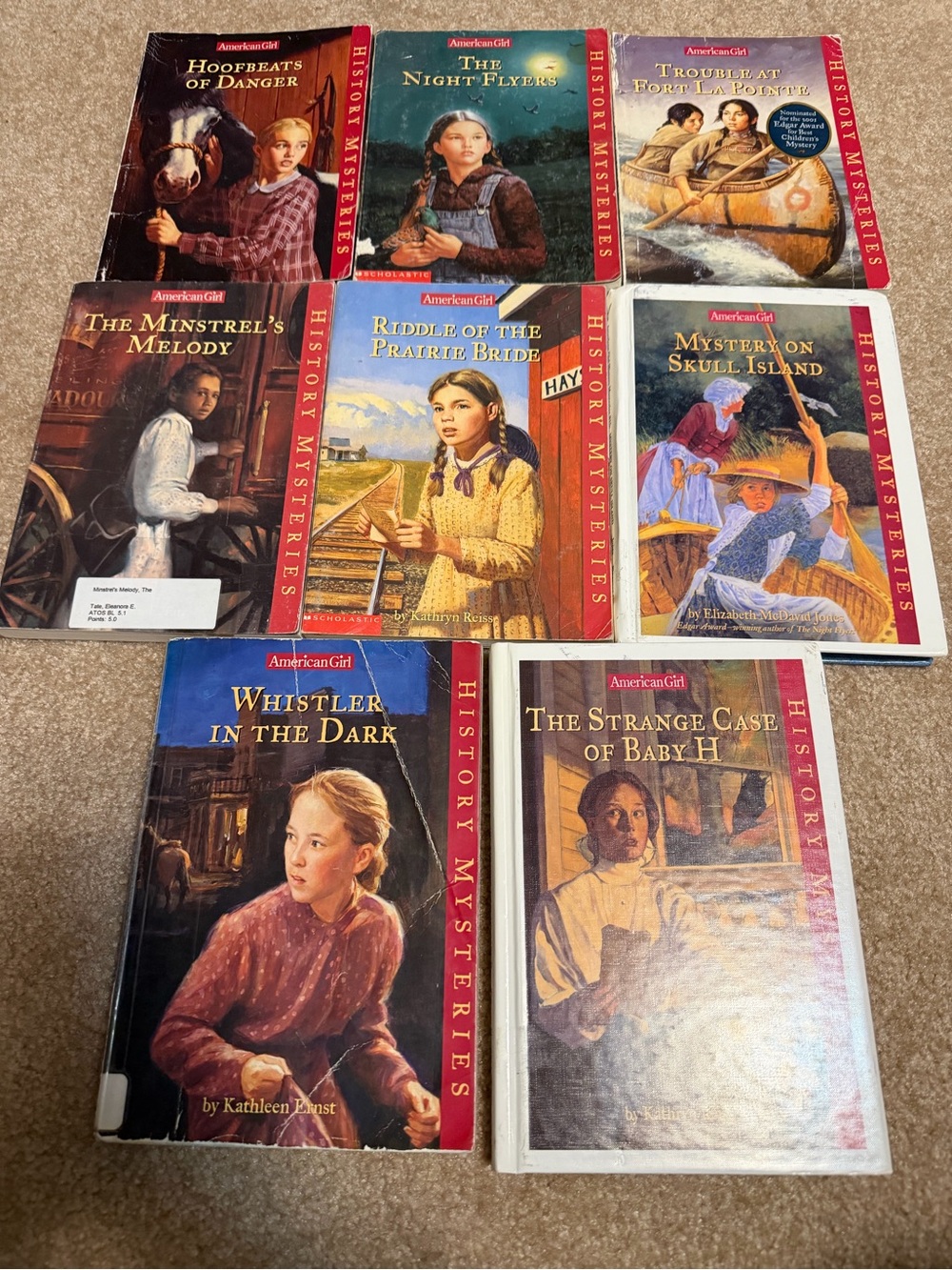 Lot of 8 American Girl History Mysteries Book Set -